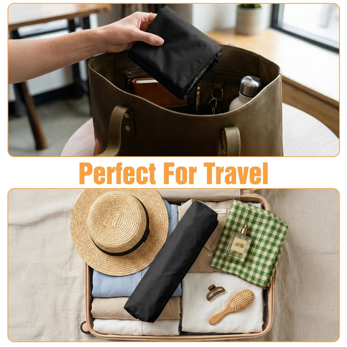 Amabro Heat-Resistant Travel Curling Iron Storage Bag Organizer Case Pouch