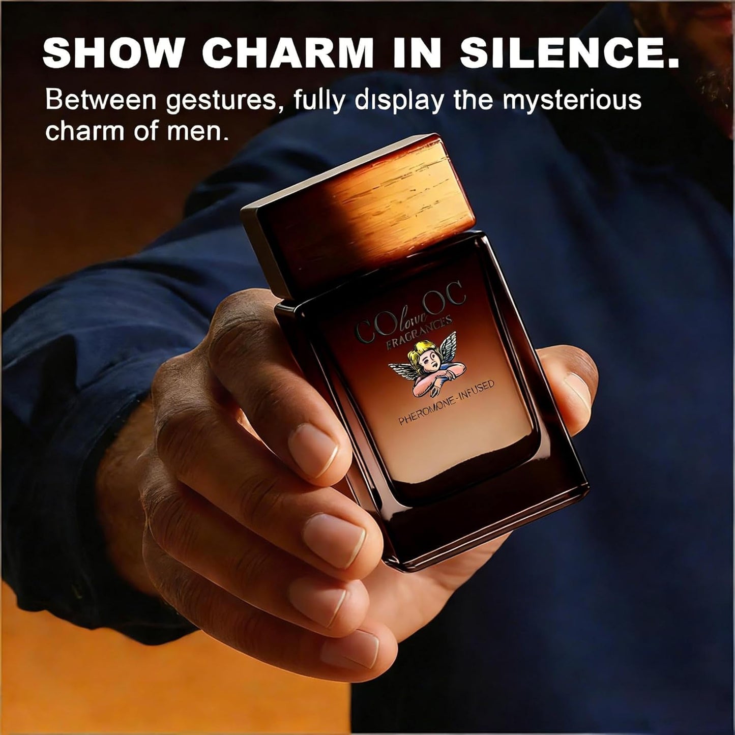 Pheromone Infused Cologne for Men - Spicy Woody Fragrance | Amber, Cinnamon, Musk & Leather - Long Lasting Perfume Gift