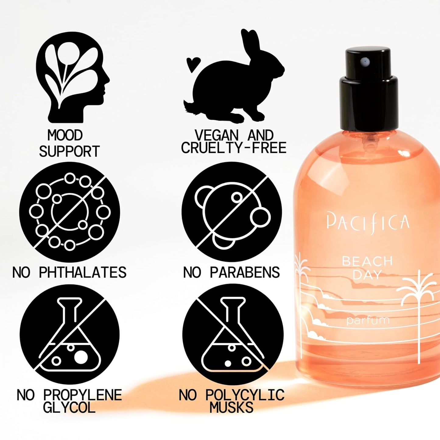 Beach Day Spray Perfume - Bliss Fragrance with Bergamot, Orange Flower & Sandalwood | Clean Vegan Eau de Toilette