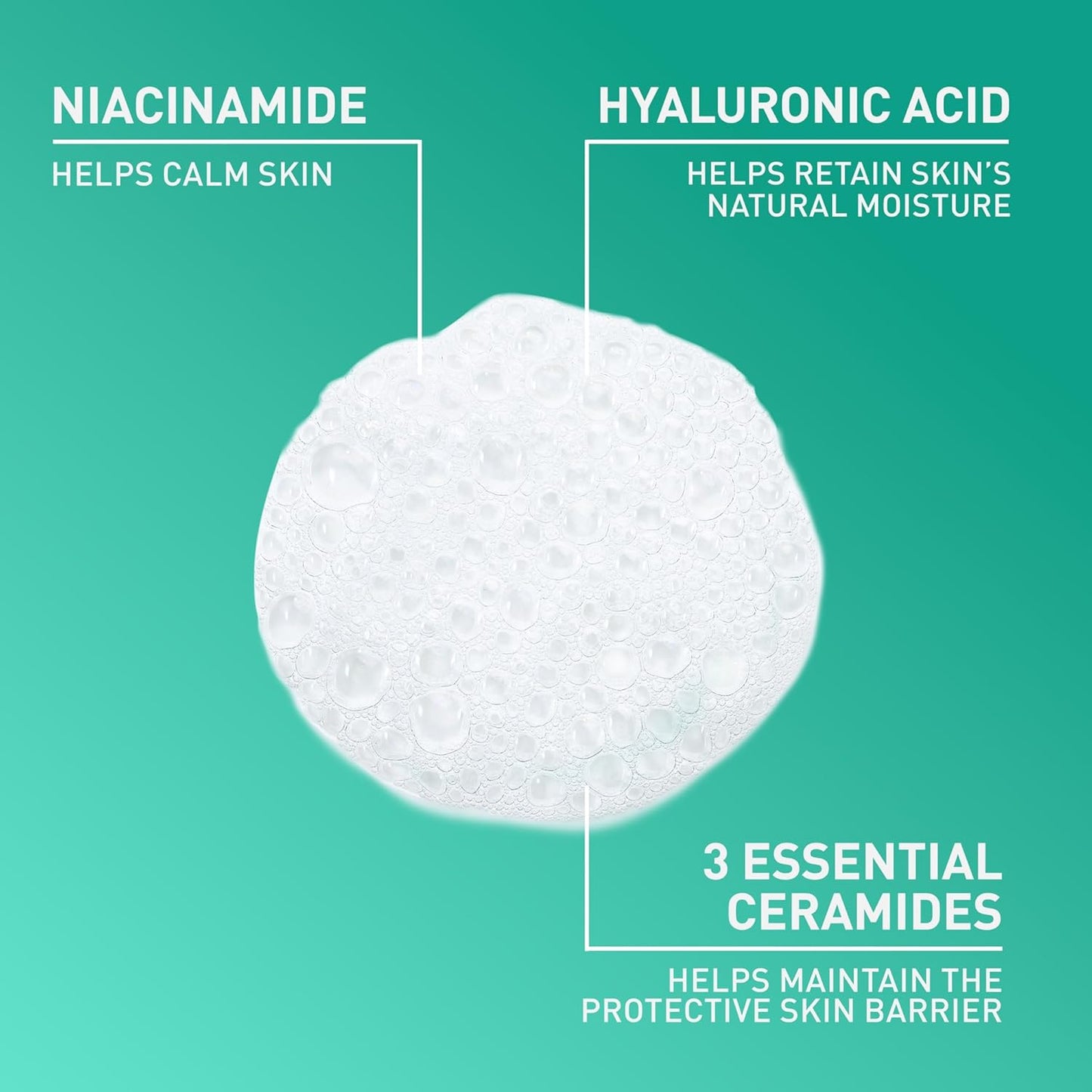CeraVe Foaming Facial Cleanser - Daily Face Wash for Oily Skin with Hyaluronic Acid & Niacinamide | 16 Fl Oz