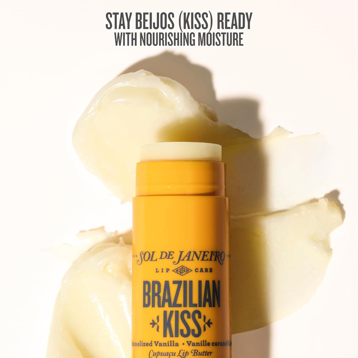 Brazilian Kiss Hydrating Lip Butter Balm - Vegan Vanilla Lip Balm for Soft, Moisturized Lips