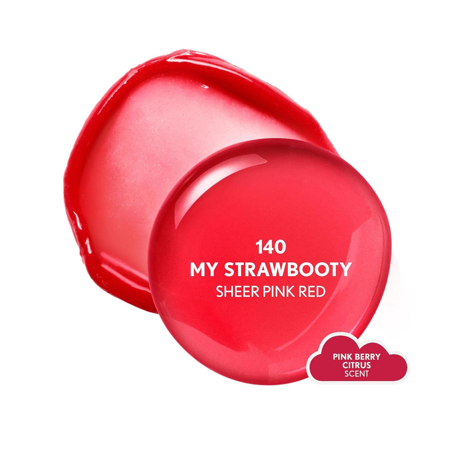 COVERGIRL Clean Fresh Yummy Big Oil Stick - Flavored Lip Oil for Dewy Finish | 140 My Strawbooty (Sheer Pink Red)