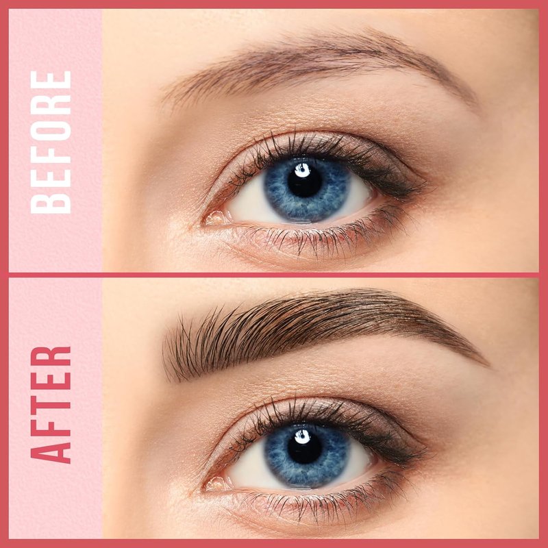 Curved Eyebrow Pen - 2-in-1 Microblading Eyebrow Pencil with Fork-Tip & Brush-Tip | Light Brown, Long-Lasting Finish