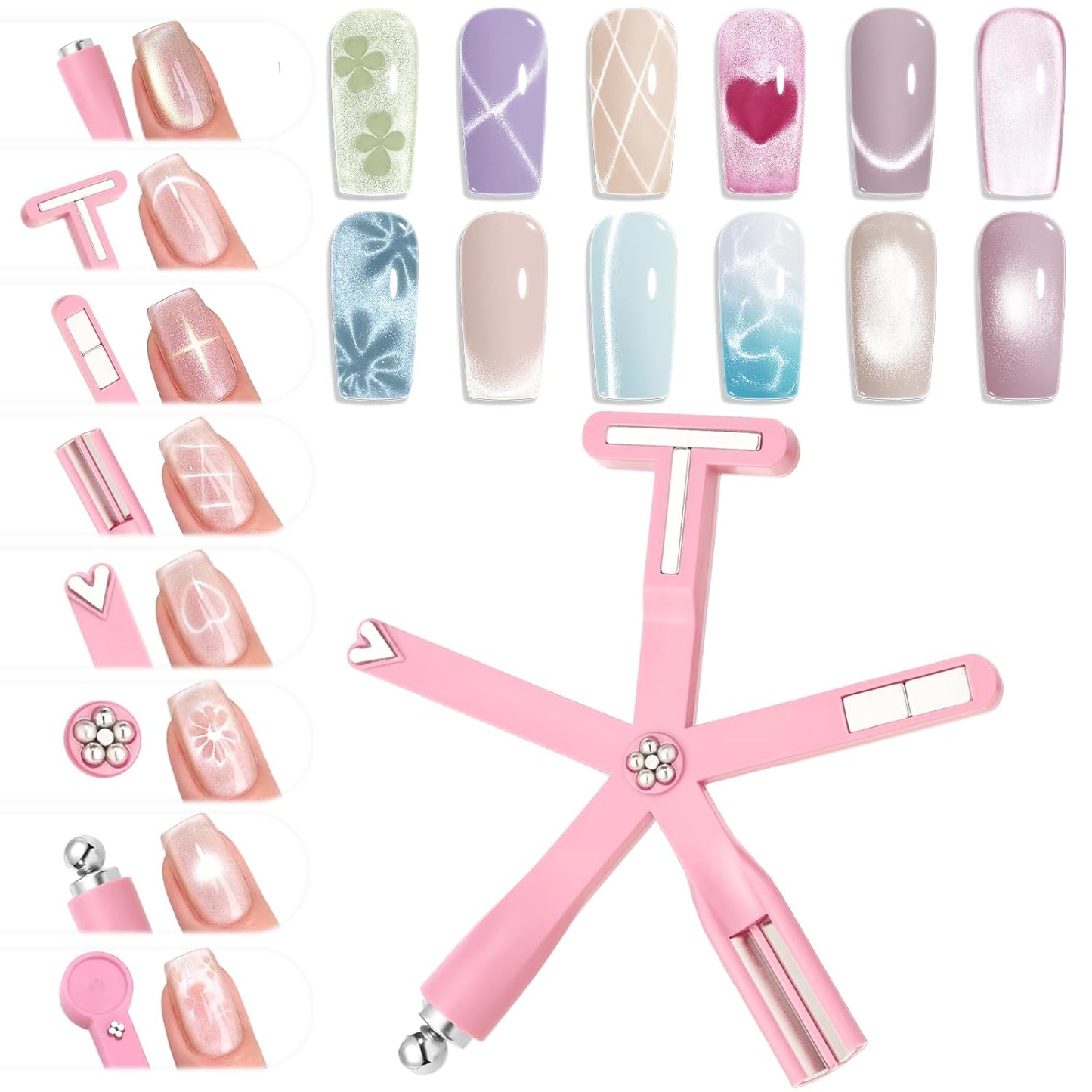 Pink Gel Nail Polish Set - 6 Pastel & Neon Shades for DIY Nail Art | Summer 2026 Collection