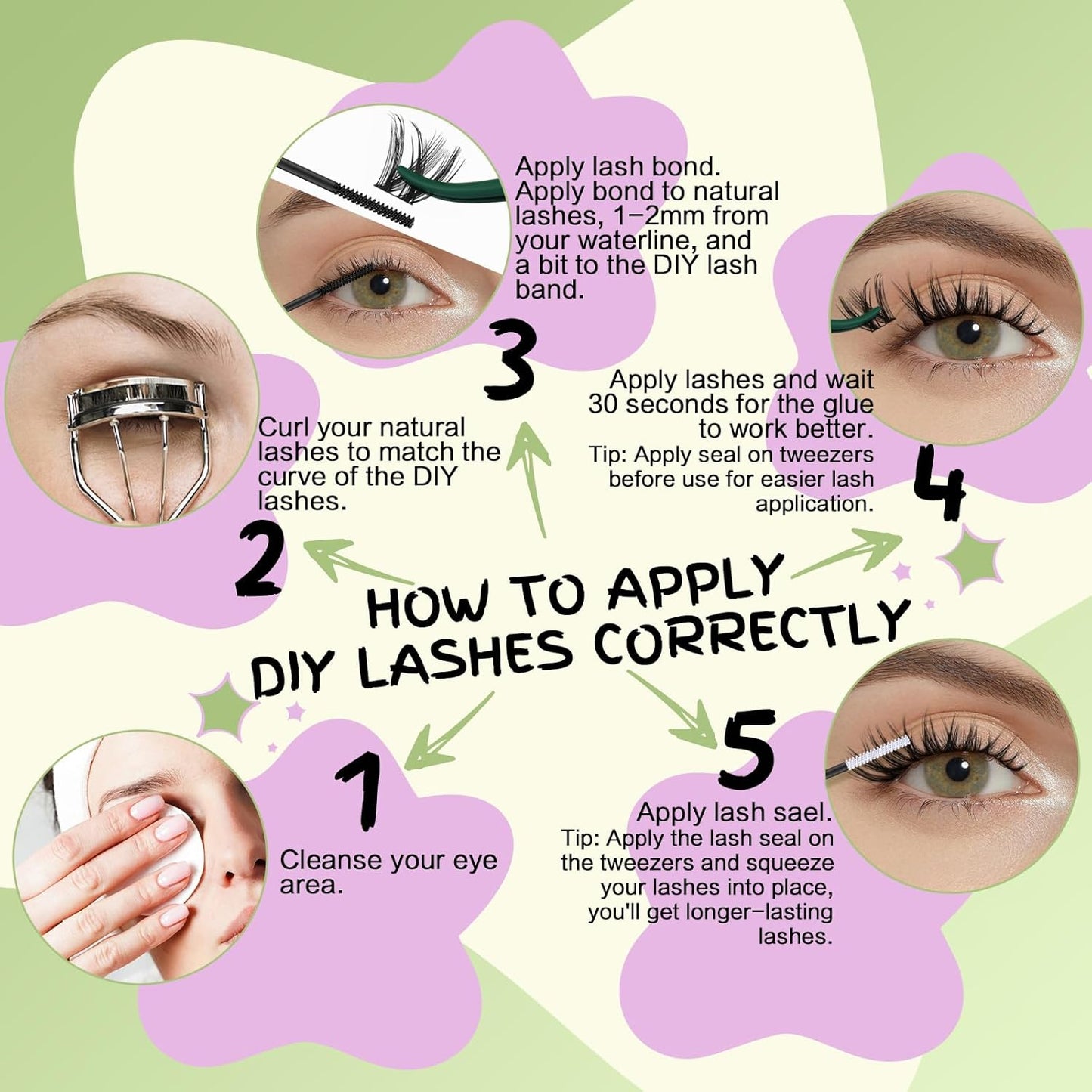 Angel Lash Clusters - 8-18mm D Curl Wispy Eyelash Extensions for Natural Look | Waterproof DIY Lashes