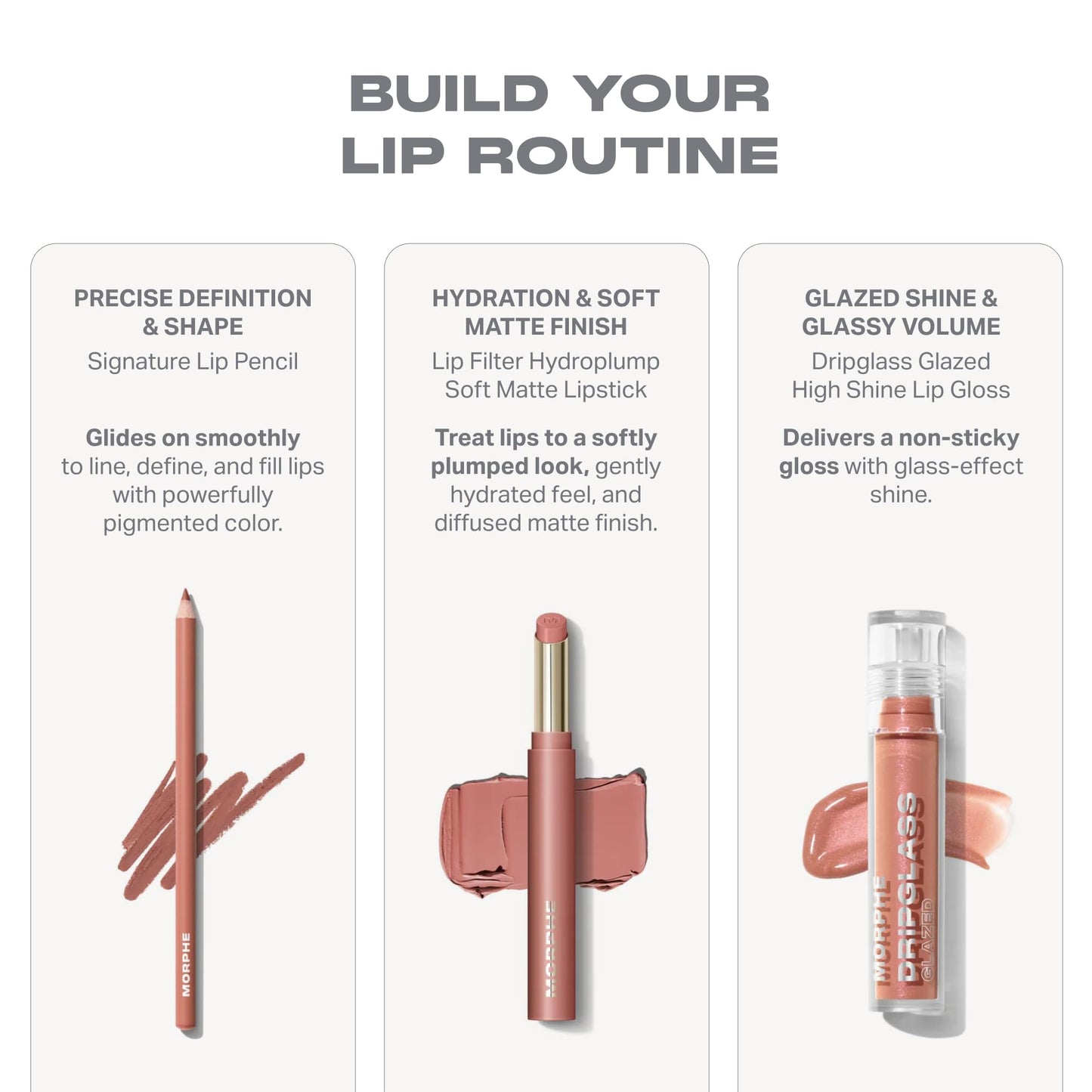 Morphe Signature Lip Liner Pencil - Creamy, Long Lasting Definer for Precise Shaping and Filling - Lip Makeup Essential with Smooth Glide - Professional Lipliner Pencil - Whipped (0.05 oz)