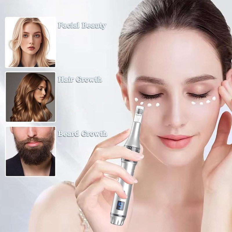 Microneedling Derma Roller Pen 0.25mm - At-Home Skin Care for Hair, Face & Beard
