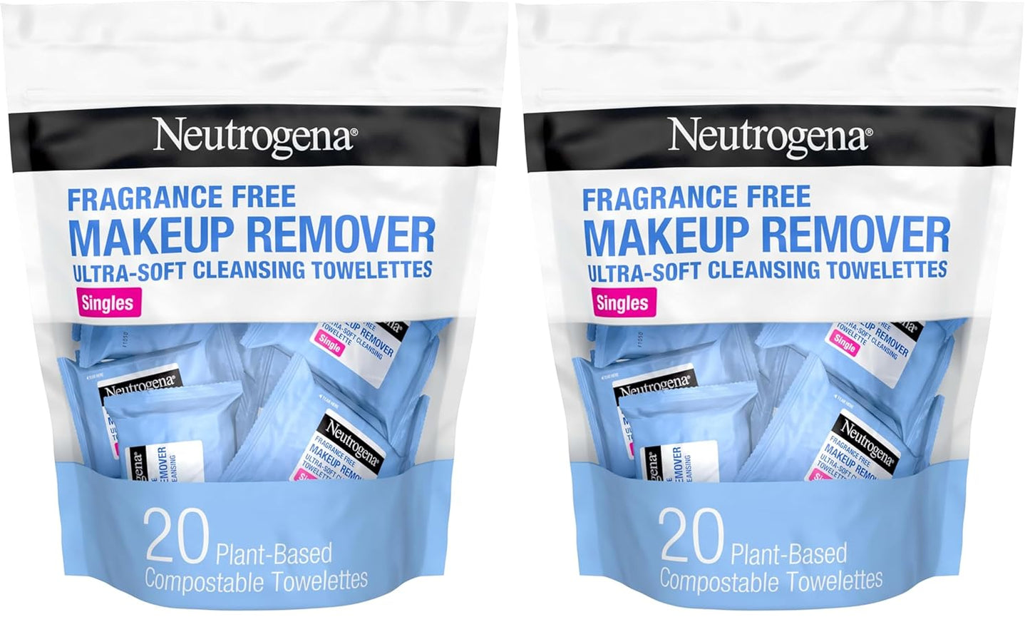 Neutrogena Makeup Remover Towelettes - Alcohol-Free Micellar Water Cloths | 25 Count, Gentle Cleansing