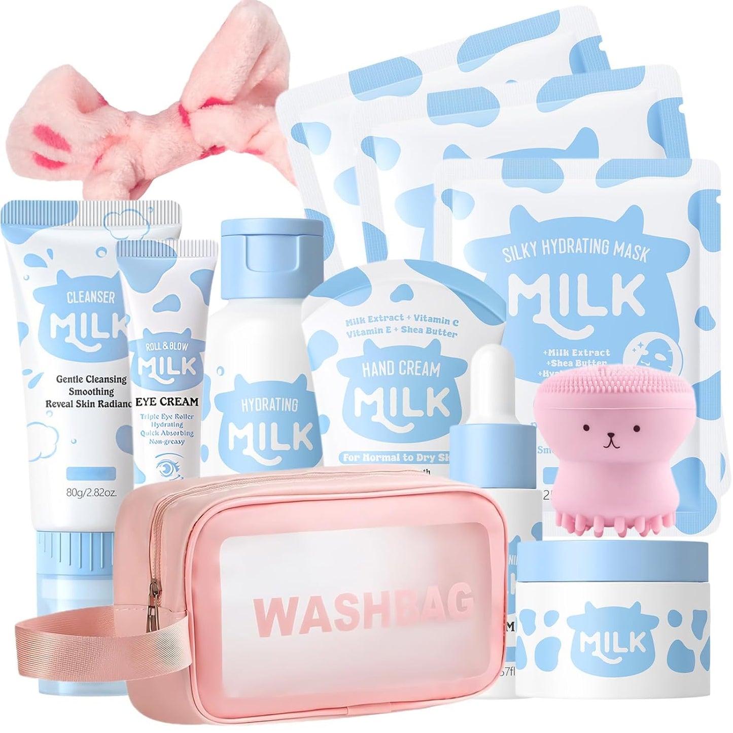 12PCS Moisturizing Milk Skincare Set for Kids & Teens | Ideal Birthday Gift for Girls Age 8-12