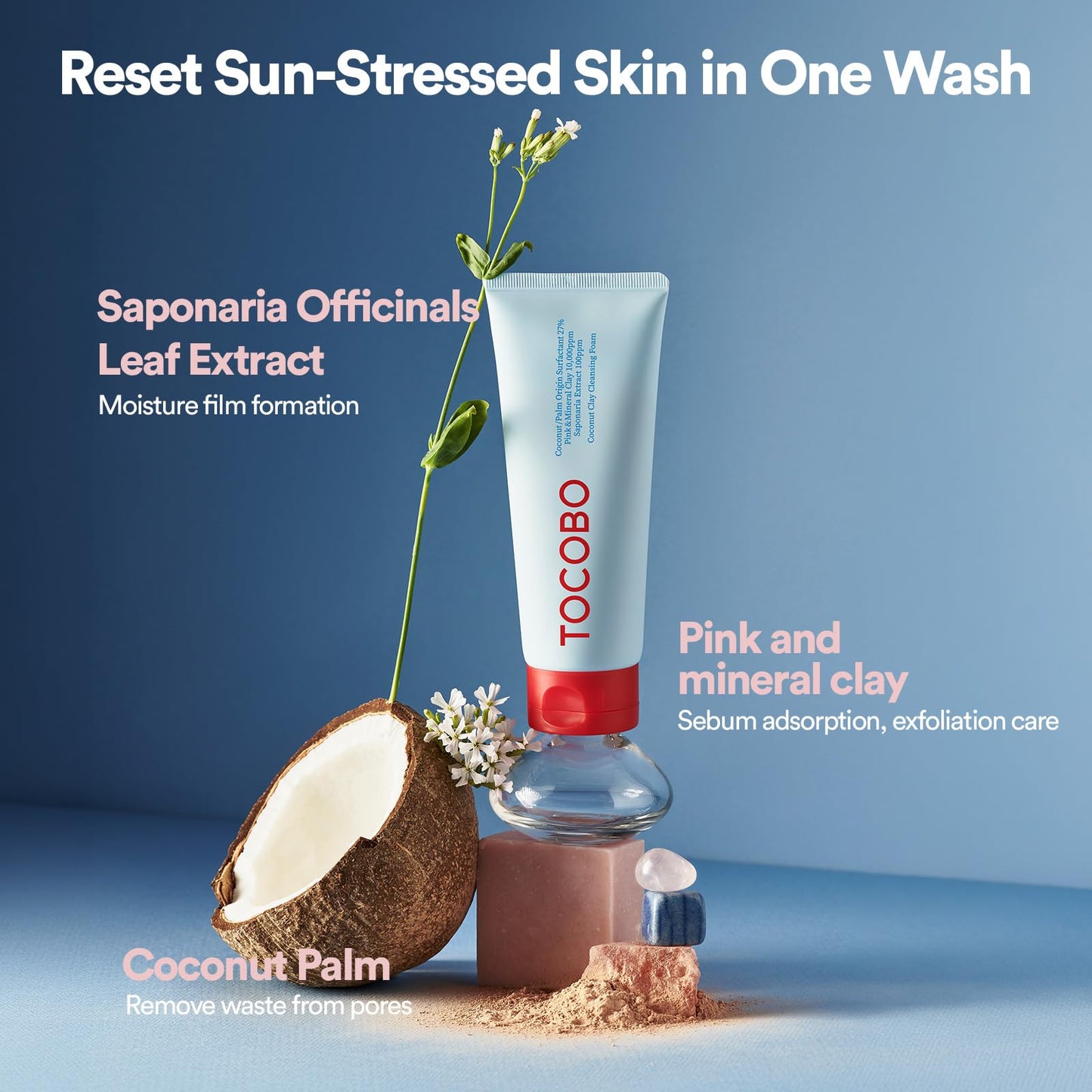 TOCOBO Korean Skincare Clay Cleansing foam 150 ml