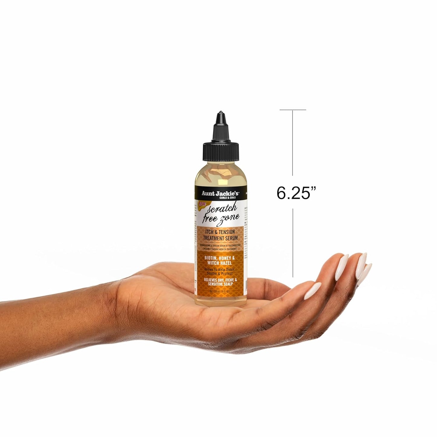 Aunt Jackie's Braid + Twist Collection Itch Relief Serum - Soothing Dry Scalp with Witch Hazel & Biotin | 4 fl oz
