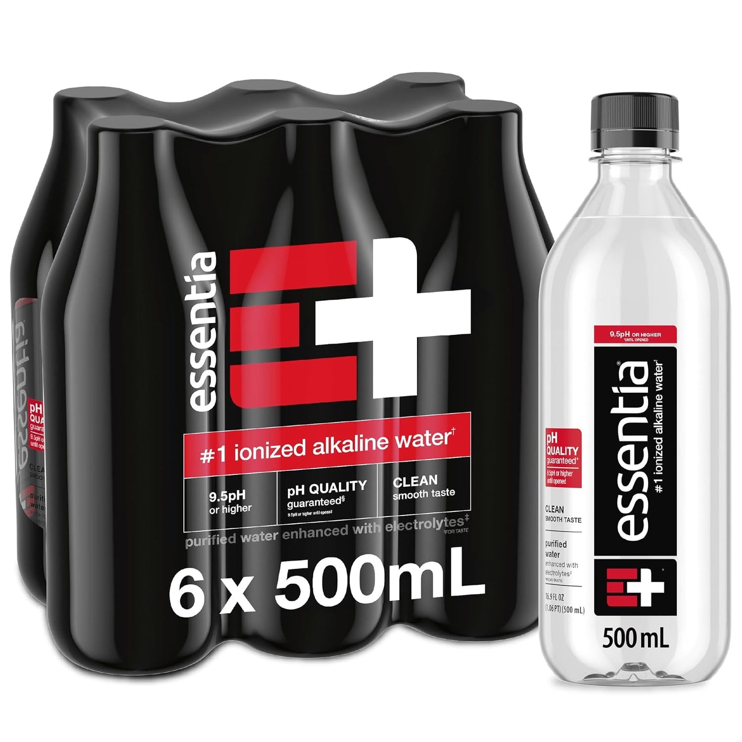 Ionized Alkaline Water - 9.5 pH, 99.9% Pure, 12-Pack Bottles | Refreshing Hydration