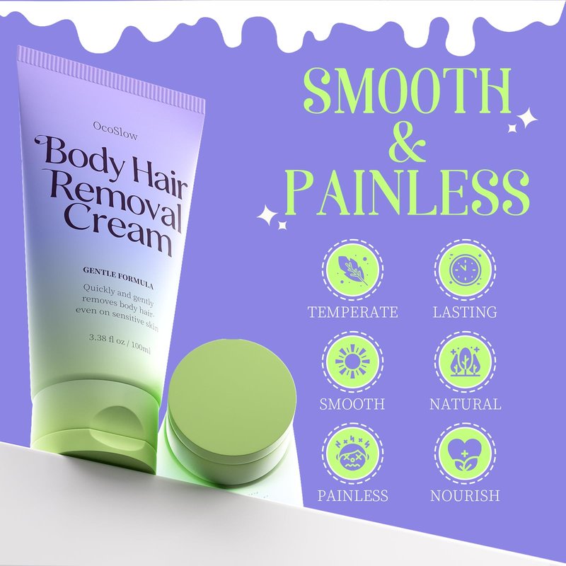 Body Hair Removal Cream with Spatula Applicator,Hair Removal Cream for Women&Men,forFacial&Body,Safe Gentle Formula(1)