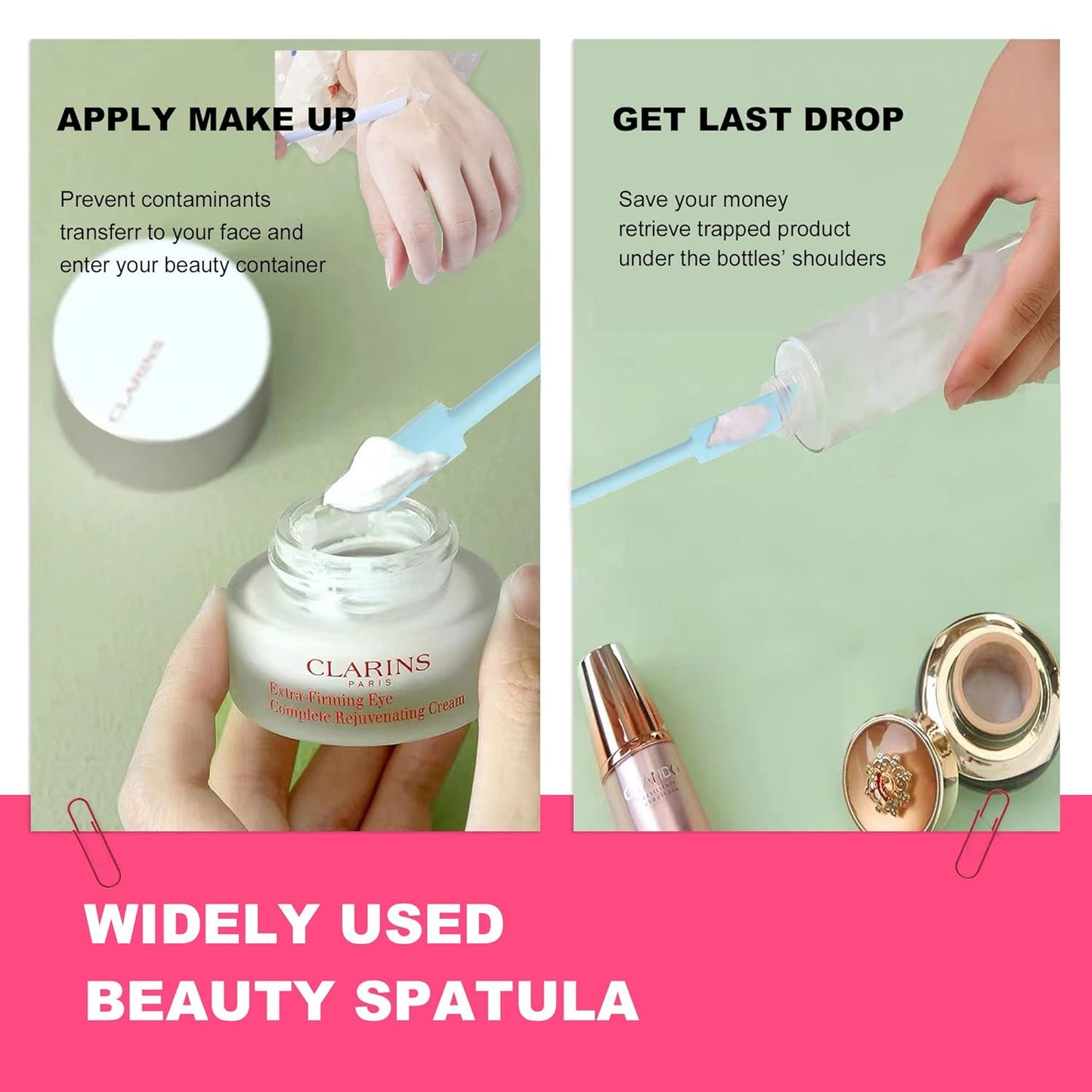 Mini Beauty Spatula Set - 4 Pcs Tiny Spatulas for Cosmetics, Lotion, and Makeup | Ideal for Jars and Waxing