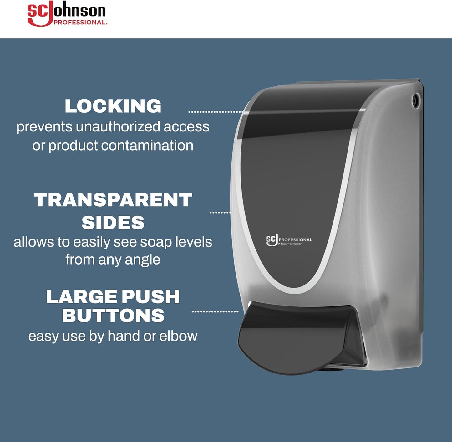 Clear Foam Soap Dispenser Starter Kit - Wall Mount Hand Soap Dispenser with 1L Refill | Professional Use Only