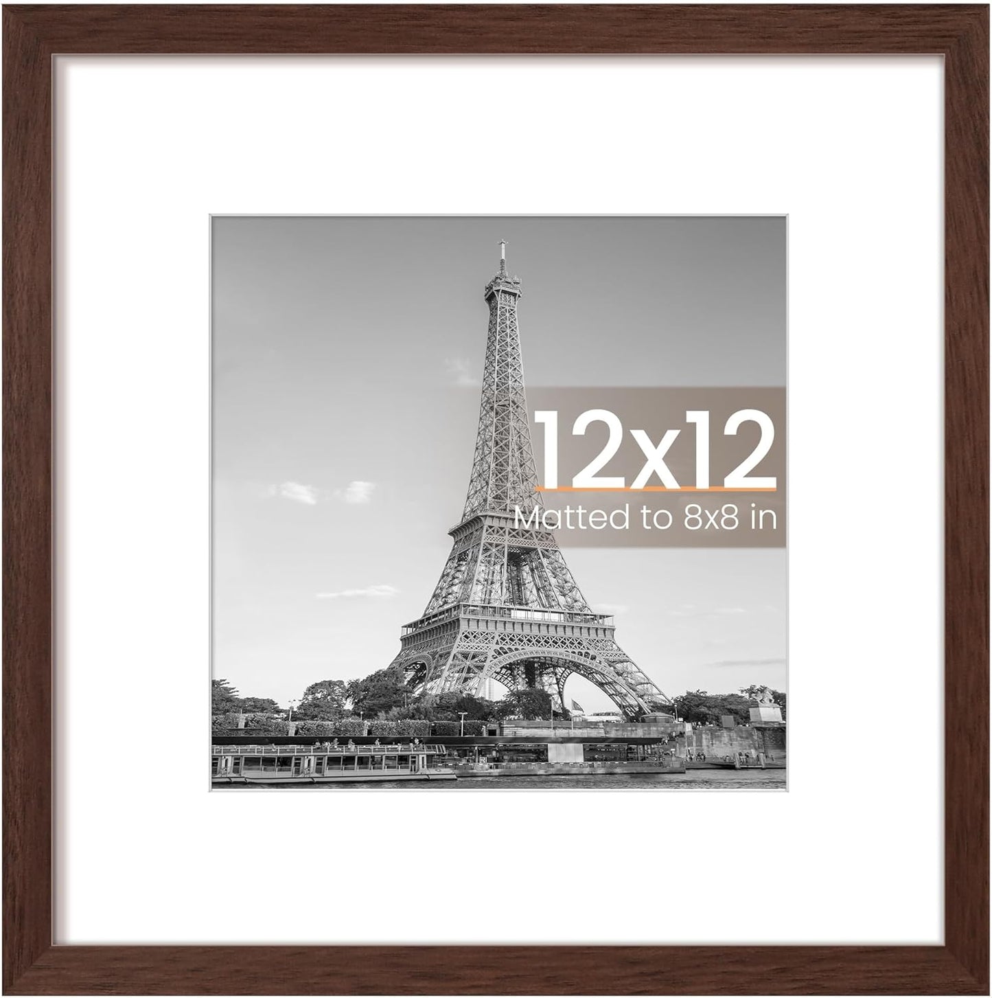Upsimples 11x14 Picture Frame - Display 8x10 Photos with Mat or 11x14 Without Mat | Black Wall Hanging Frame