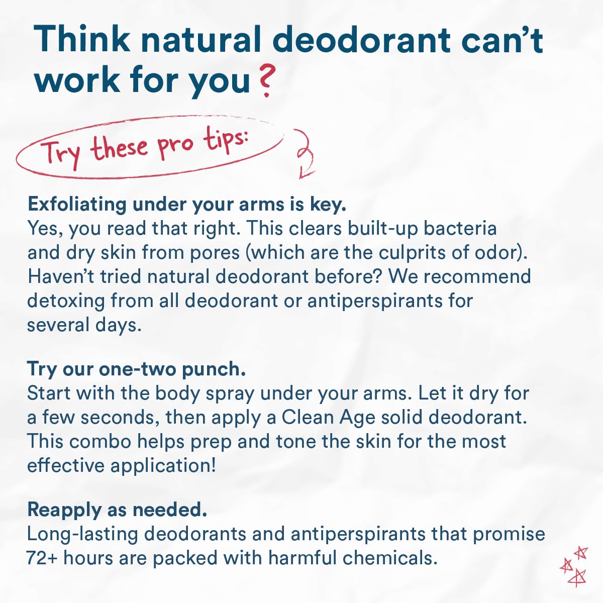 Clean Age - Aluminum Free Deodorant & Body Spray - Waves 4oz - Clean Deodorant and Body Spray for Teen Boys and Girls - With AHA For Body Acne
