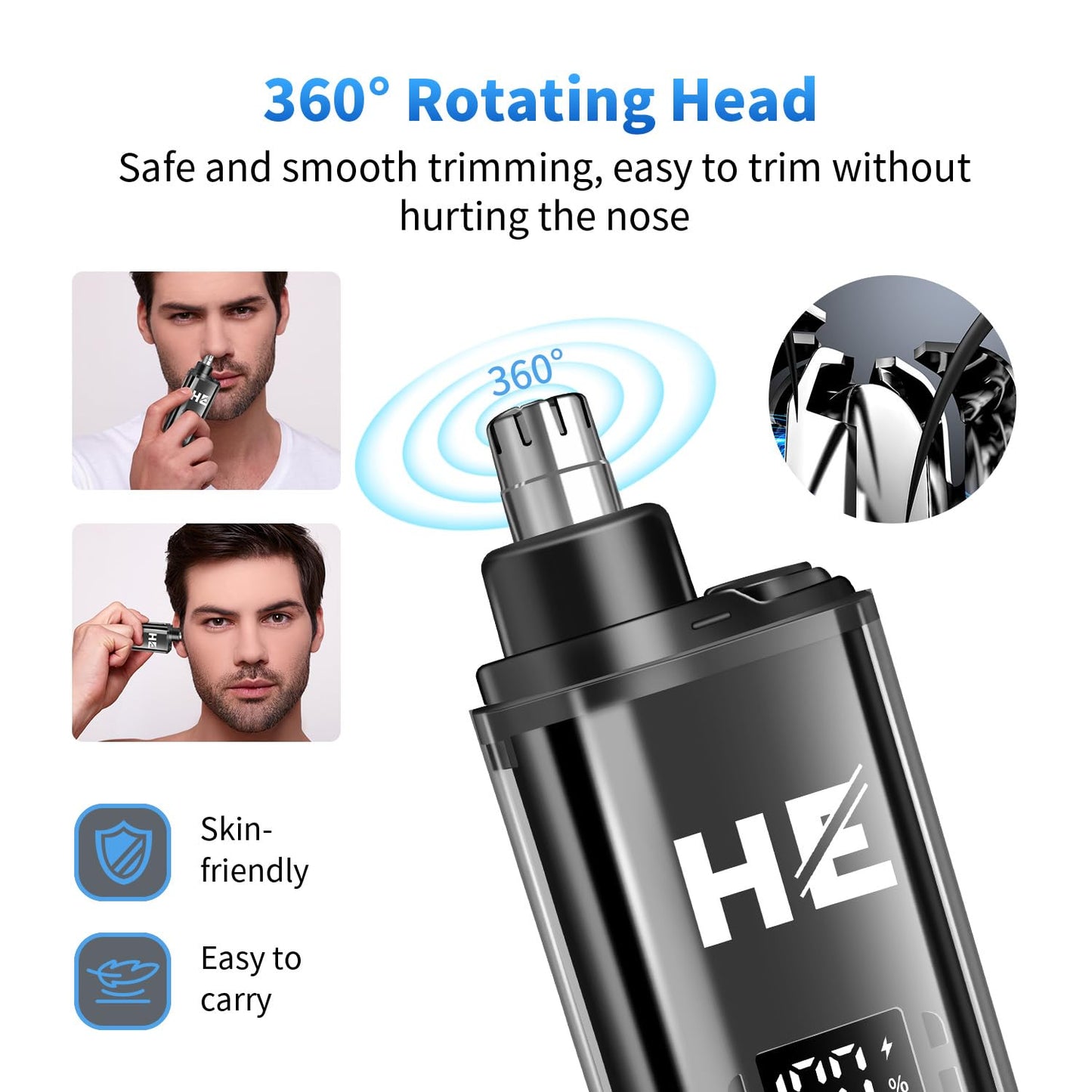 HIENA Professional Hair Clipper Set for Men, Cordless Clippers Set and Trimmer Kit, USB Rechargeable Electric Beard, Nose Hair Trimmer, Foil Shaver & Men's Facial Grooming Tool Kit, Gifts for Men