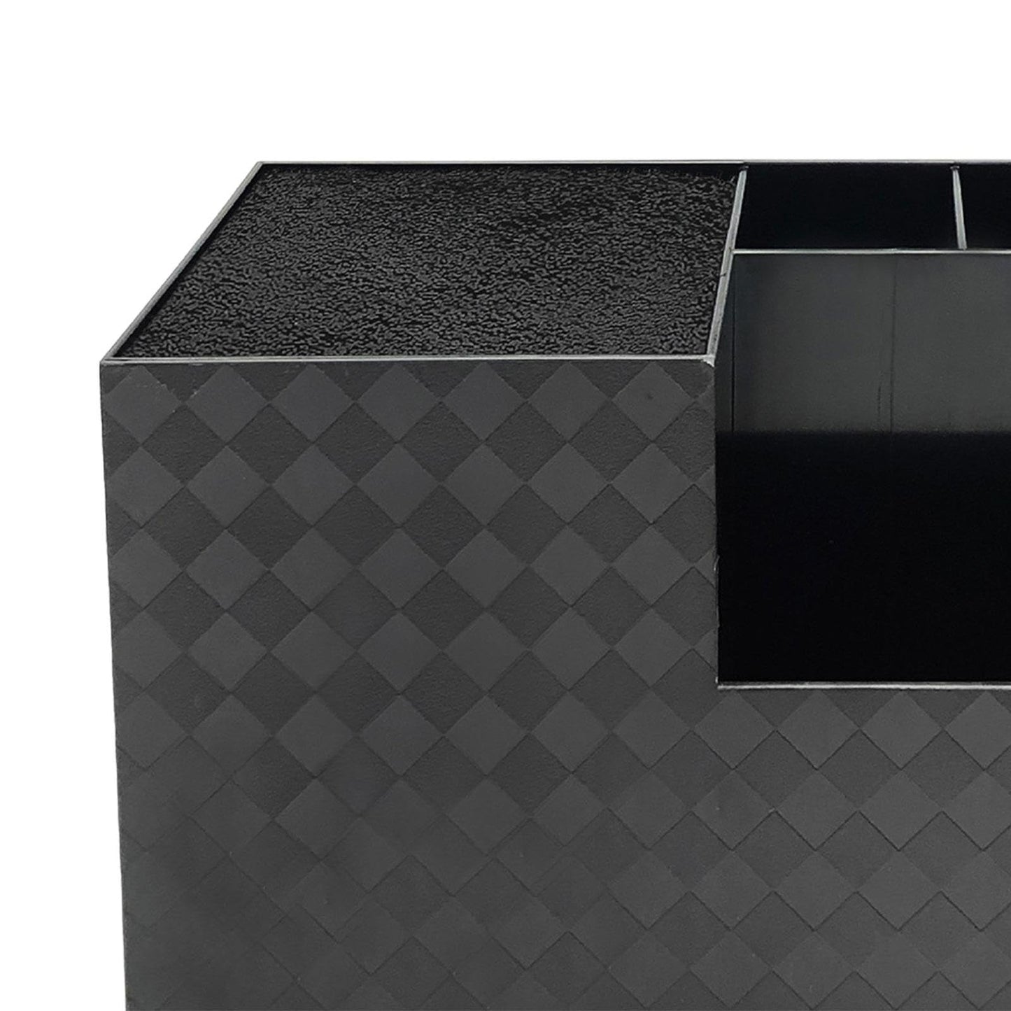 LeeQinersw Haircut Tool Holder Hairdressing Tool Storage Box Salon Shear Organizer Hair Stylist Holder with Thickened Hygienic Sponge And Non Slip Base Suitable, black