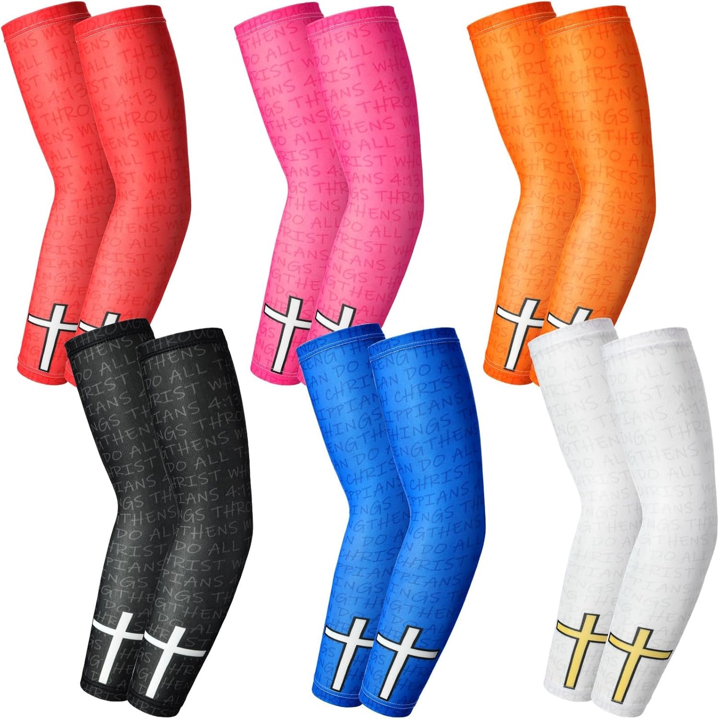 Ice Cream Drip Baseball Arm Sleeves - Youth Sun Protection | 6 Pairs, American Flag Design