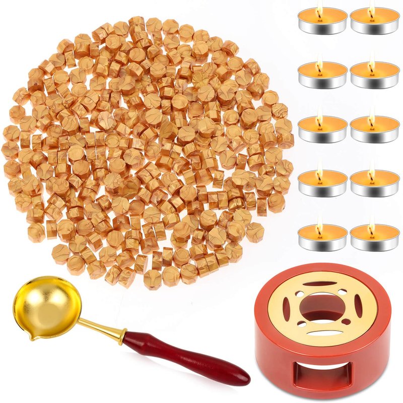 Sealing Wax, Paxcoo 312pcs Sealing Wax Kit with Warmer, Spoon for Stamp Letter Seal