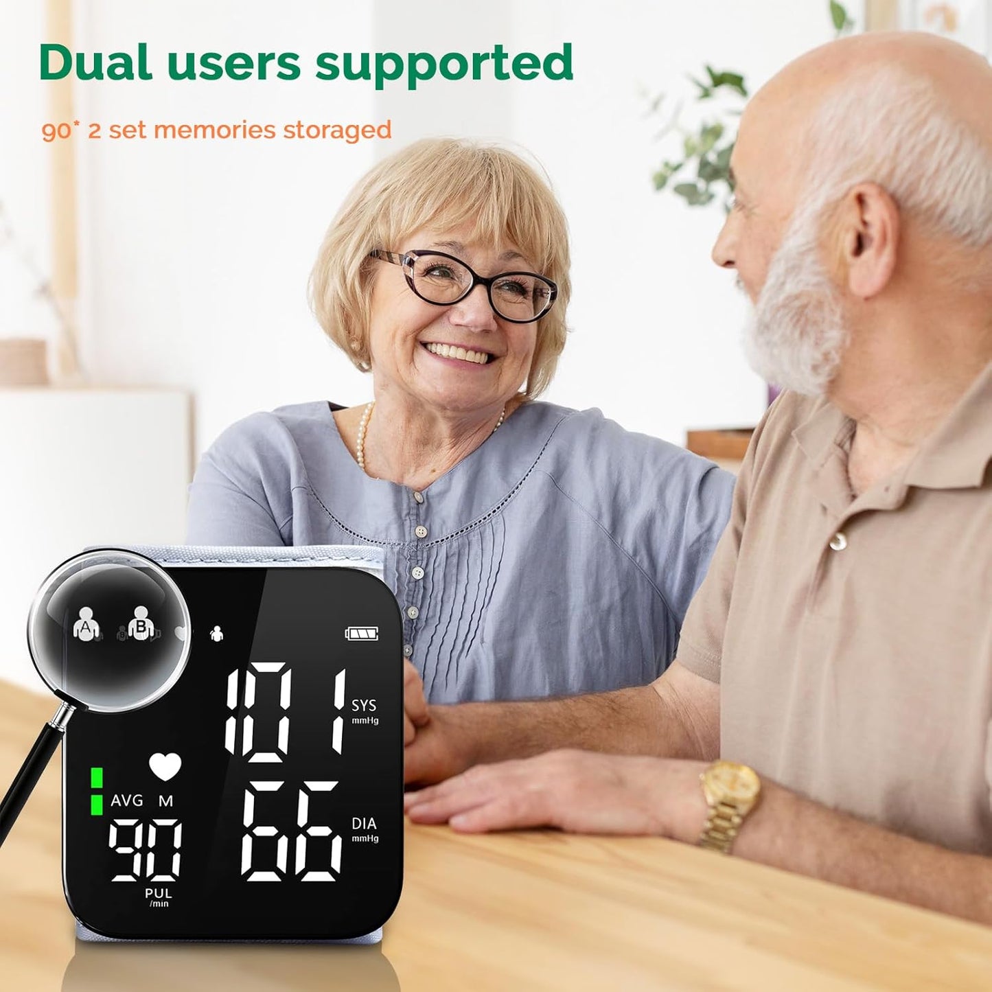Wrist Blood Pressure Monitor - Automatic Talking Digital Cuff with LED Display | Adjustable for Home Health Care