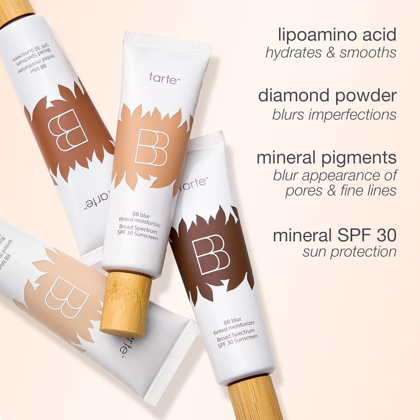 Tarte BB Blur Tinted Moisturizer - Broad Spectrum SPF 30 | Medium Buildable Coverage, Lightweight Matte Finish, Vegan