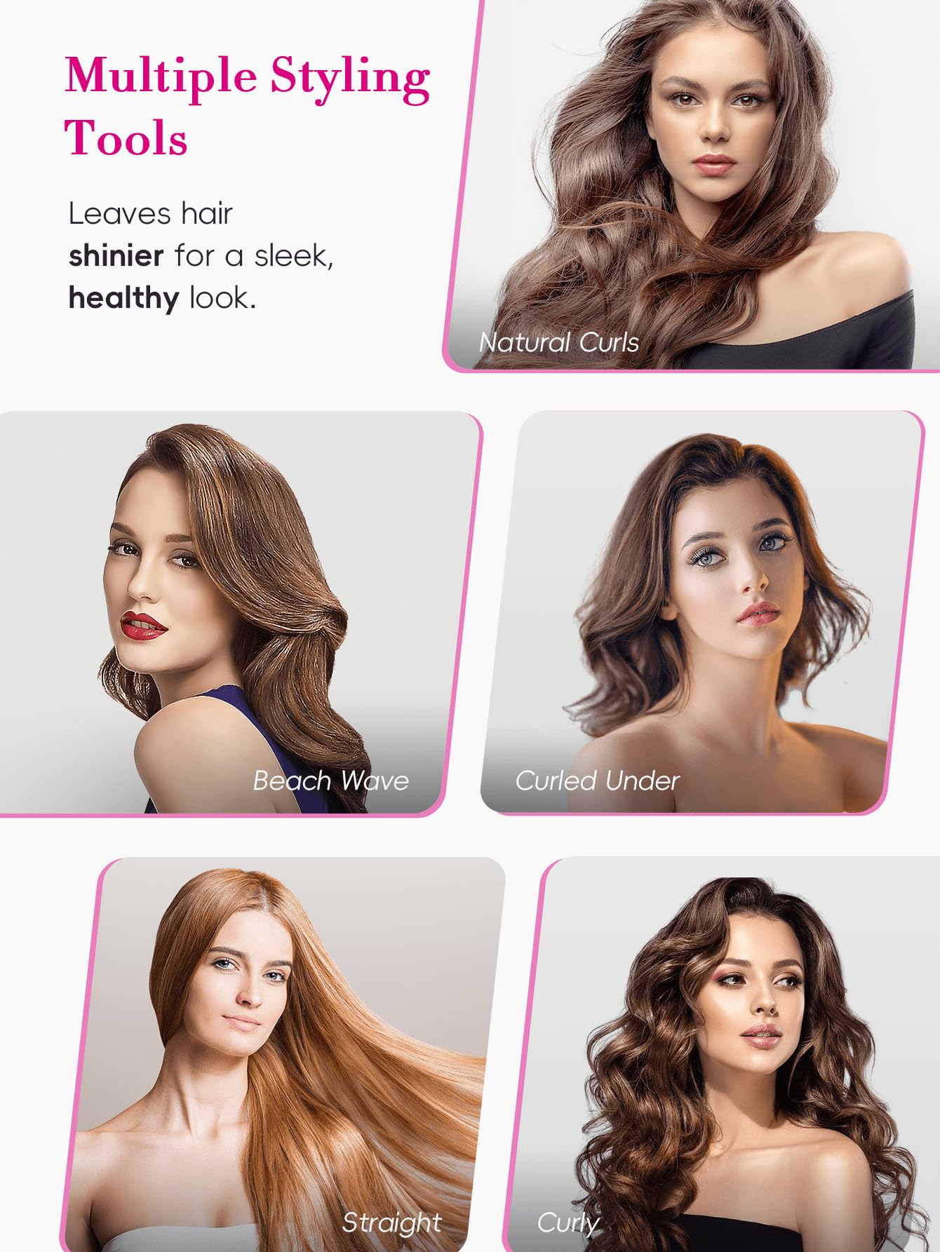 LANDOT Flat Iron Hair Straightener 1 inch - Ceramic Ionic Straightening Iron for Frizz-Free Shine Hair - Adjustable Temp 250-450F for All Hair Types, Auto Shut Off + Travel Pouch