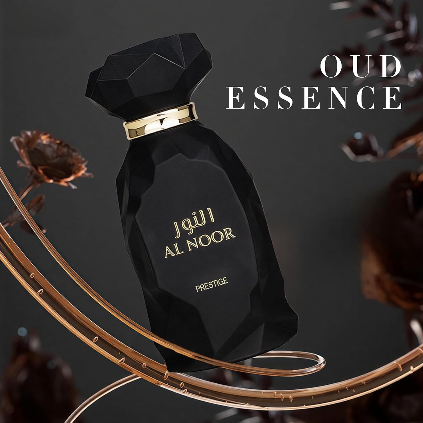 A CENTER AL NOOR Eau de Parfum Unisex - Long-Lasting Saffron, Iris & Leather Fragrance | 3.4 Fl Oz Sophisticated Oriental Woody Cologne