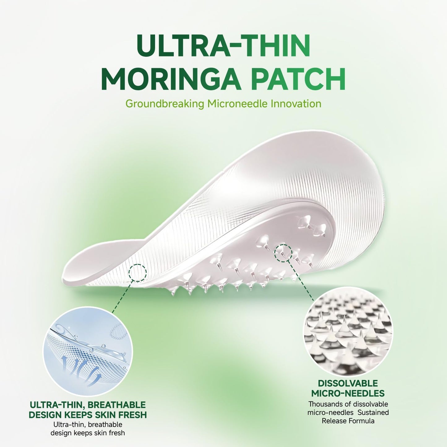 28 PIECES (4 * 7 Pack) Moringa Nano Micro Patch | 10‑in‑1 Herbal Skin Patches | Gentle, Non - Irritating for Men & Women