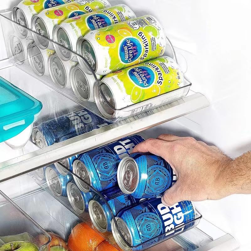 Stackable Soda Can Organizer for Refrigerator & Pantry Storage