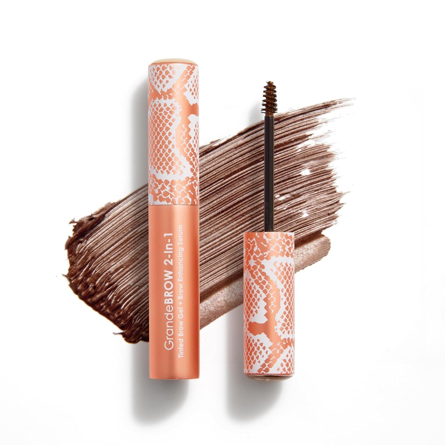 Grande Cosmetics GrandeBROW Tinted Brow Gel & Enhancing Serum - Thicker, Darker Brows with Castor Oil | Long-Lasting Formula