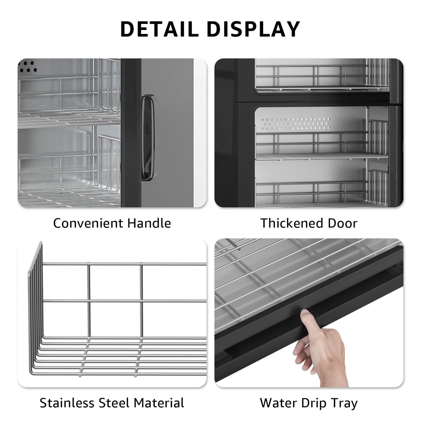 TABU 46L Hot Towel Warmer, Extra Large Towel Heater Cabinet, Black