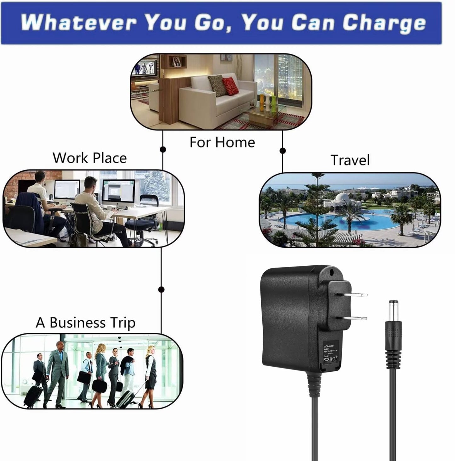 MDCGPower AC Adapter Charger Compatible with Remington PG6024 PG6027 UA050035E Shaver All-in-One Multigroomer 3000 Clipper Power Supply Cord Mains PSU