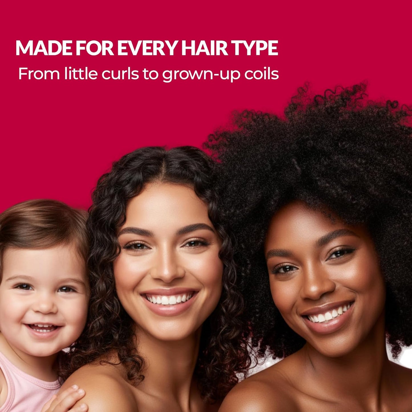 Detangling Hairbrush for Curly, Wavy & Coily Hair - Glide-Through Design Reduces Breakage | Wet or Dry Styling