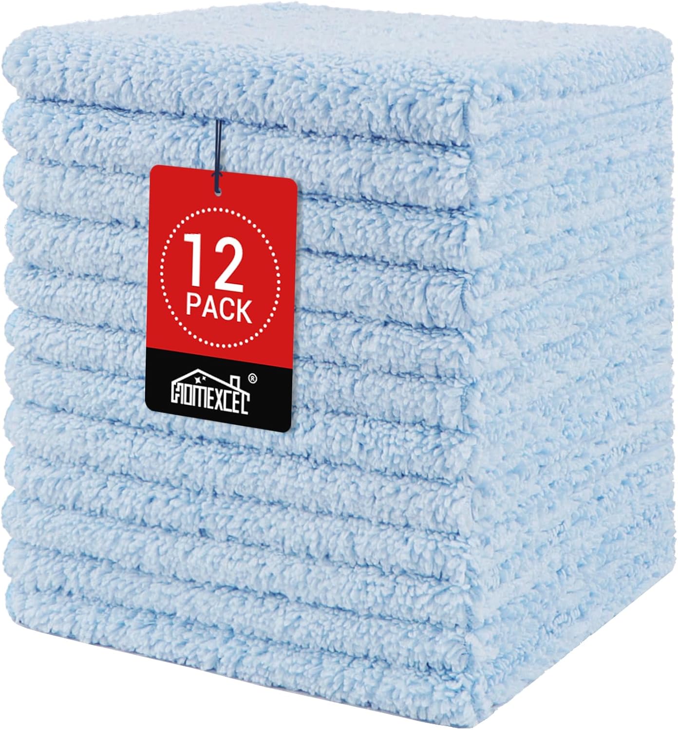 Quick Drying Face Towels - Super Absorbent Wash Cloths for Body & Face | Pink, Light Blue, Green, Navy Blue