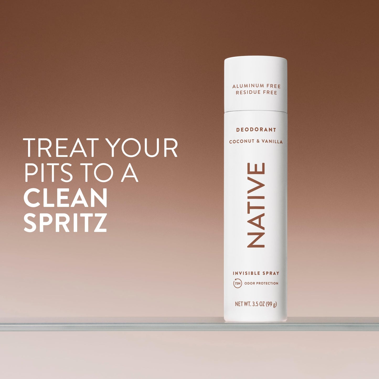 Native Deodorant & Body Spray, Coconut & Vanilla TWIN PACK, 72-Hour Odor Protection for Underarms & Body, Aluminum Free, Quick Drying, 2x3.5 oz