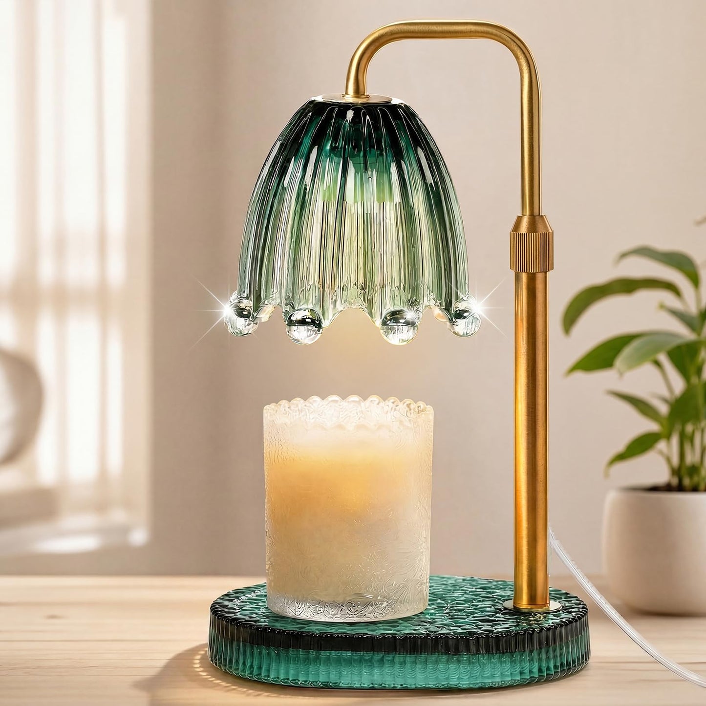 Maromamix Candle Warmer Lamp with Timer - Electric Wax Melt Warmer with Adjustable Height and Dimmer for Scented Candle Wax, Home Fragrance Décor and House Warming Birthday Gifts for Women Mom