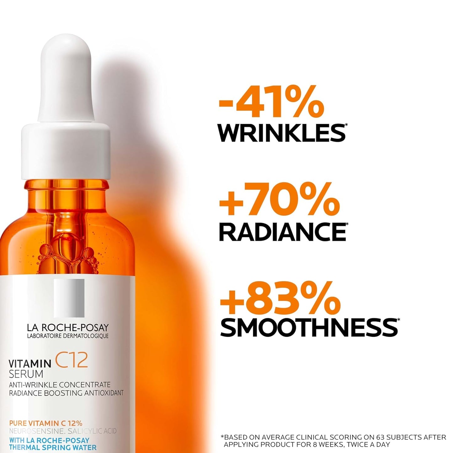 La Roche-Posay Vitamin C Serum - 12% Hydrating Face Serum with Hyaluronic & Salicylic Acid | Radiance Boost, 1 oz for Normal/Oily Skin