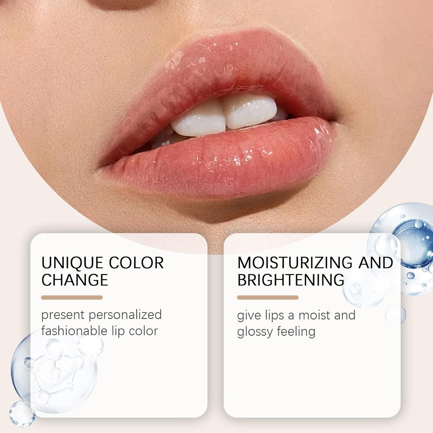 Skin-Adaptive Lipstick - Color Changing Lipstick for Women | Long-Lasting 24-Hour Moisturizing Gloss