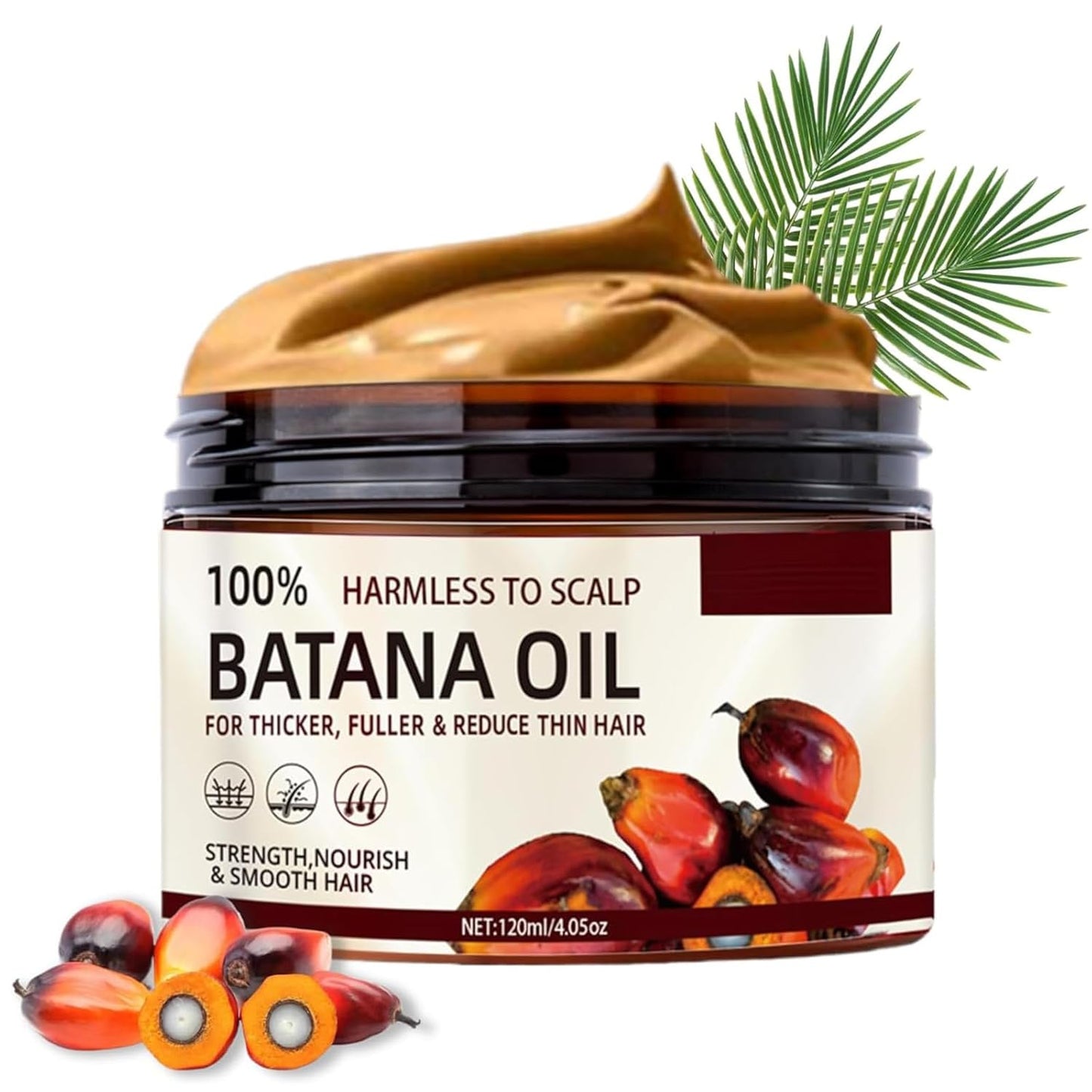 Batana Oil for Hair Growth - Organic Unrefined Hair Oil | Restores Damaged Hair & Scalp, 4.2 OZ