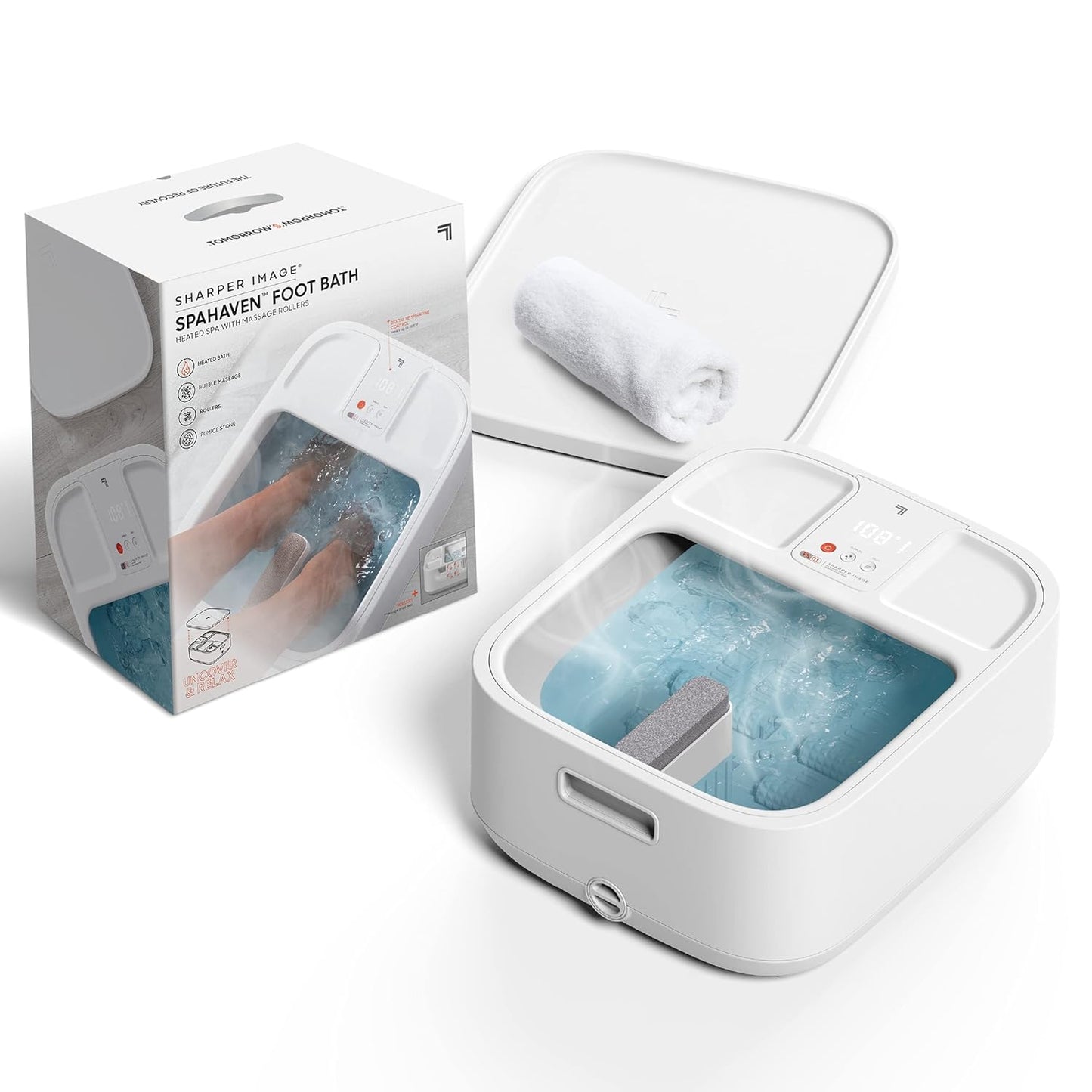 Heated Foot Bath Spa with Bubble Jets & Massage Rollers - XL Soaking Tub for Relaxation & Callus Removal