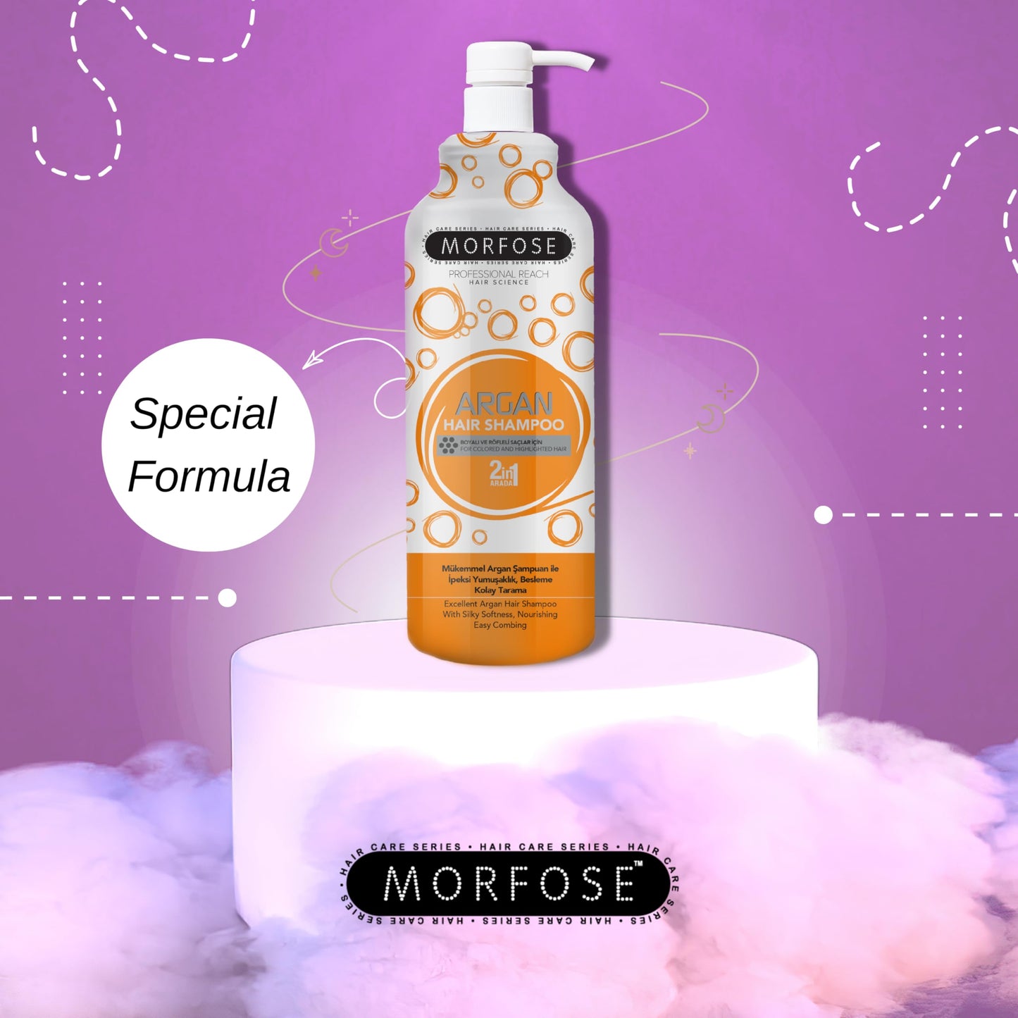 Morfose Keratin Shampoo for Very Damaged and Processed Hair - Infused with Keratin Protein for Silky Softness, Enrichment, Easy Combing, Smoothness, and Strength, 33.81 Fl Oz