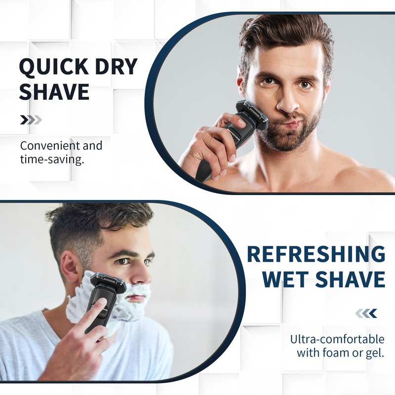 SH71/50 Replacement Shaving Heads Compatible with Phili*s Series S5000 (S5XXX) & S7000 (S7XXX) Shavers-Fits SH60/70, SH70/70 Models (Blue-1pc)