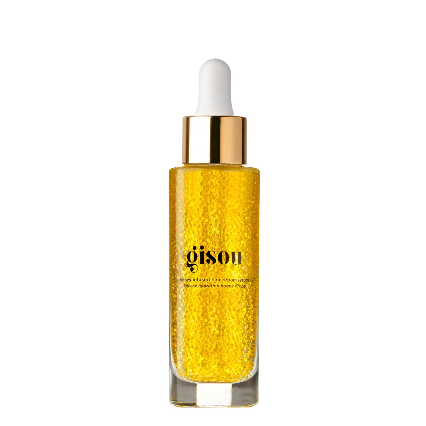 Gisou Honey Infused Hair Repair Serum – Strengthens & Seals Split Ends with Mirsalehi Honey & Plant-Based Keratin, Heat & UV Protection, 1 Fl Oz