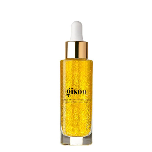 Gisou Honey Infused Hair Repair Serum – Strengthens & Seals Split Ends with Mirsalehi Honey & Plant-Based Keratin, Heat & UV Protection, 1 Fl Oz