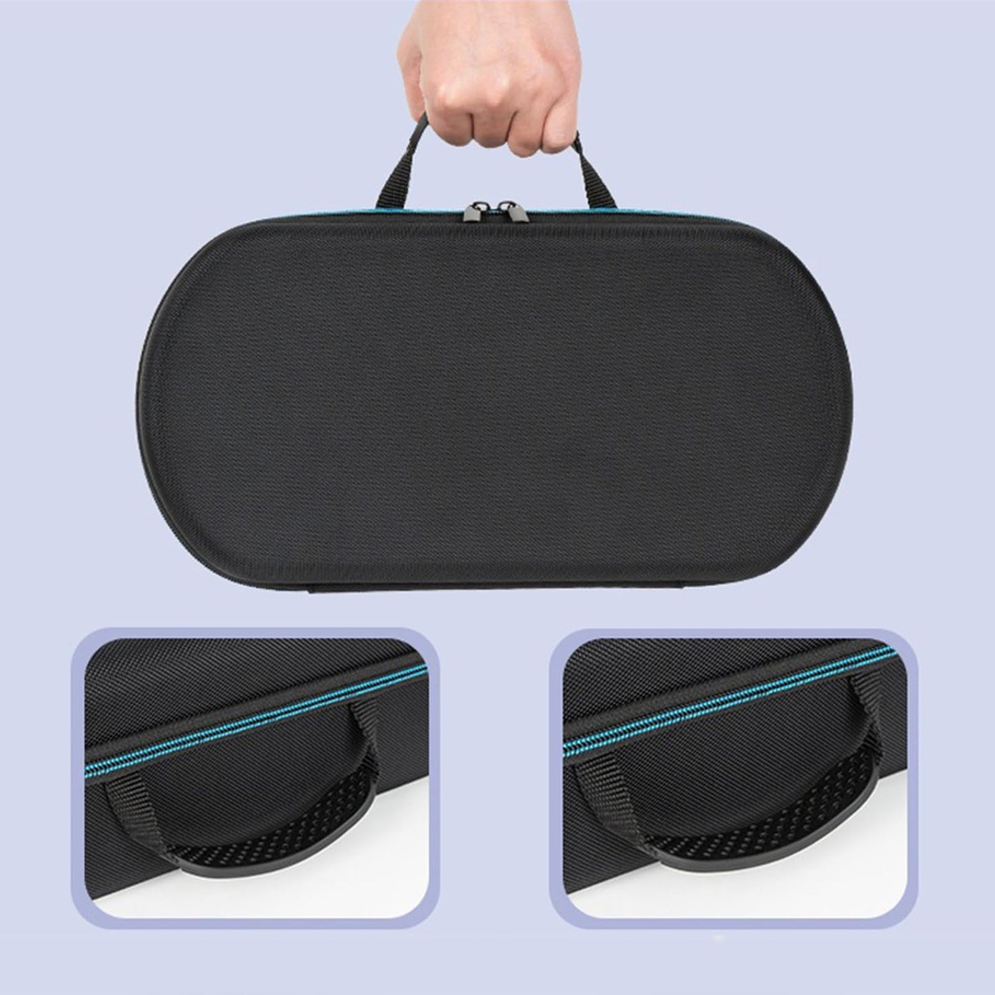 Hzycwgone Travel Case for Dyson Supersonic Nural Hair Dryer,Hard Portable Carrying Cover Travel Storage Bag for Dyson Supersonic Nural HD16 HD15 HD08 Attachement Accessories,Black