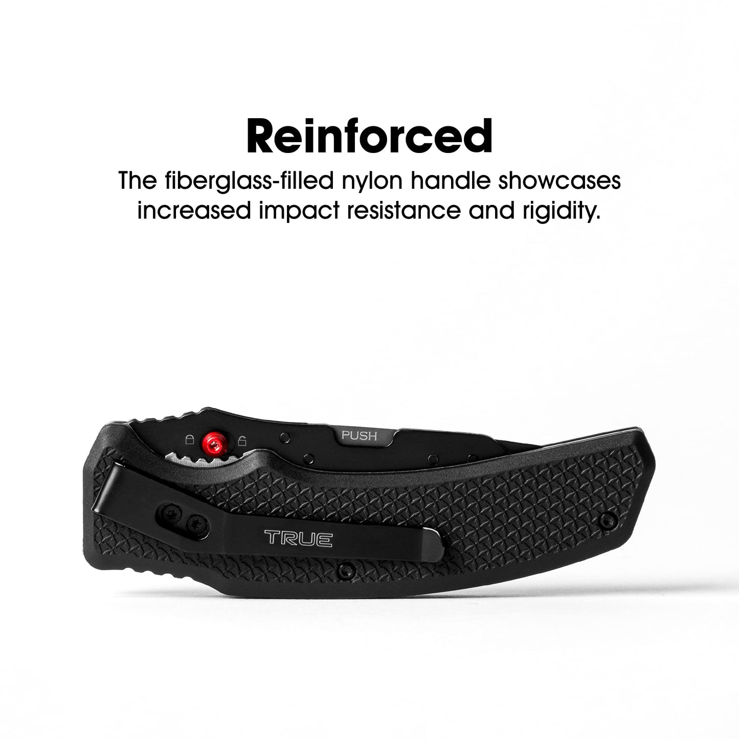 TRUE Replaceable Blade Knife | Pocket Knife with Drop Point Black Oxide Blade, 3CR13 Stainless Steel, 2-Step Replaceable Blade System