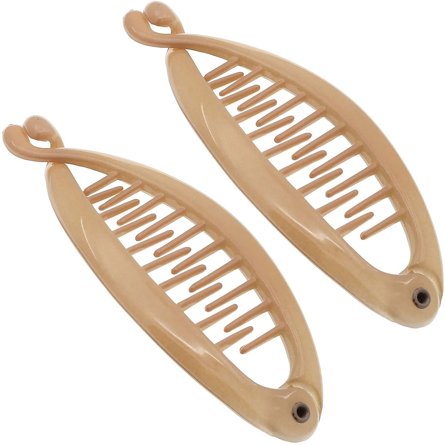 French Extra Small Banana Clips for Thin Hair - 3.5 Inch Classic Strong Hold Updo Ponytail Holder