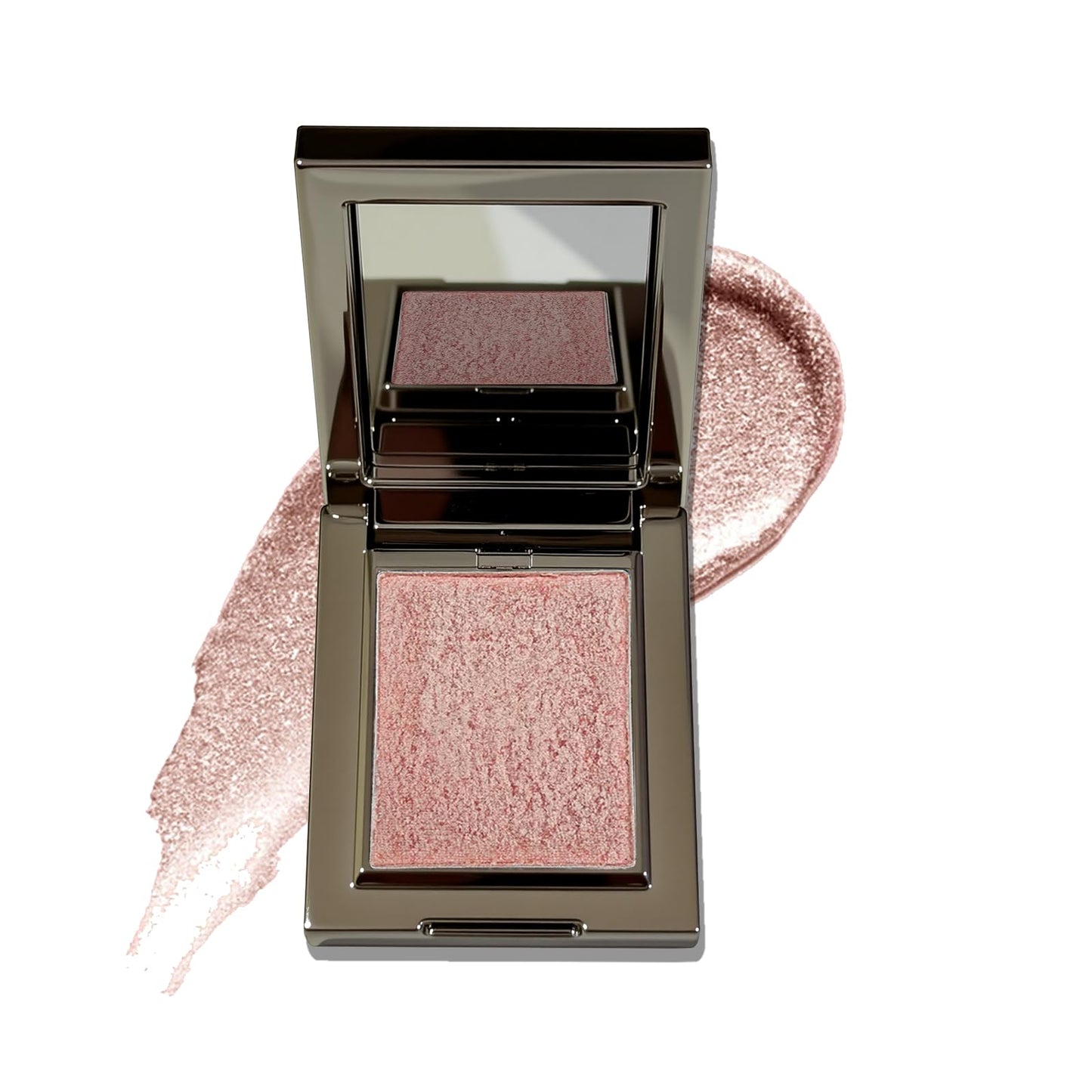 OETUIOW Shimmer Eyeshadow High Sparkle, Long-Lasting Sheer Eye Makeup, Velvety Soft Fine Powder High Pigment Eyeshadow, Vegan & Cruelty-Free (04 Champagne Shimmer)